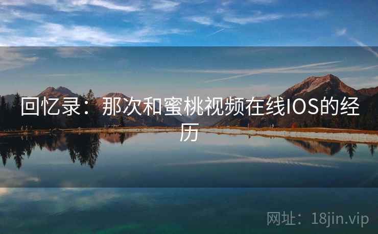 回忆录:那次和蜜桃视频在线IOS的经历